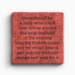 Paisley & Parsley Wine Truck - Marble Coaster