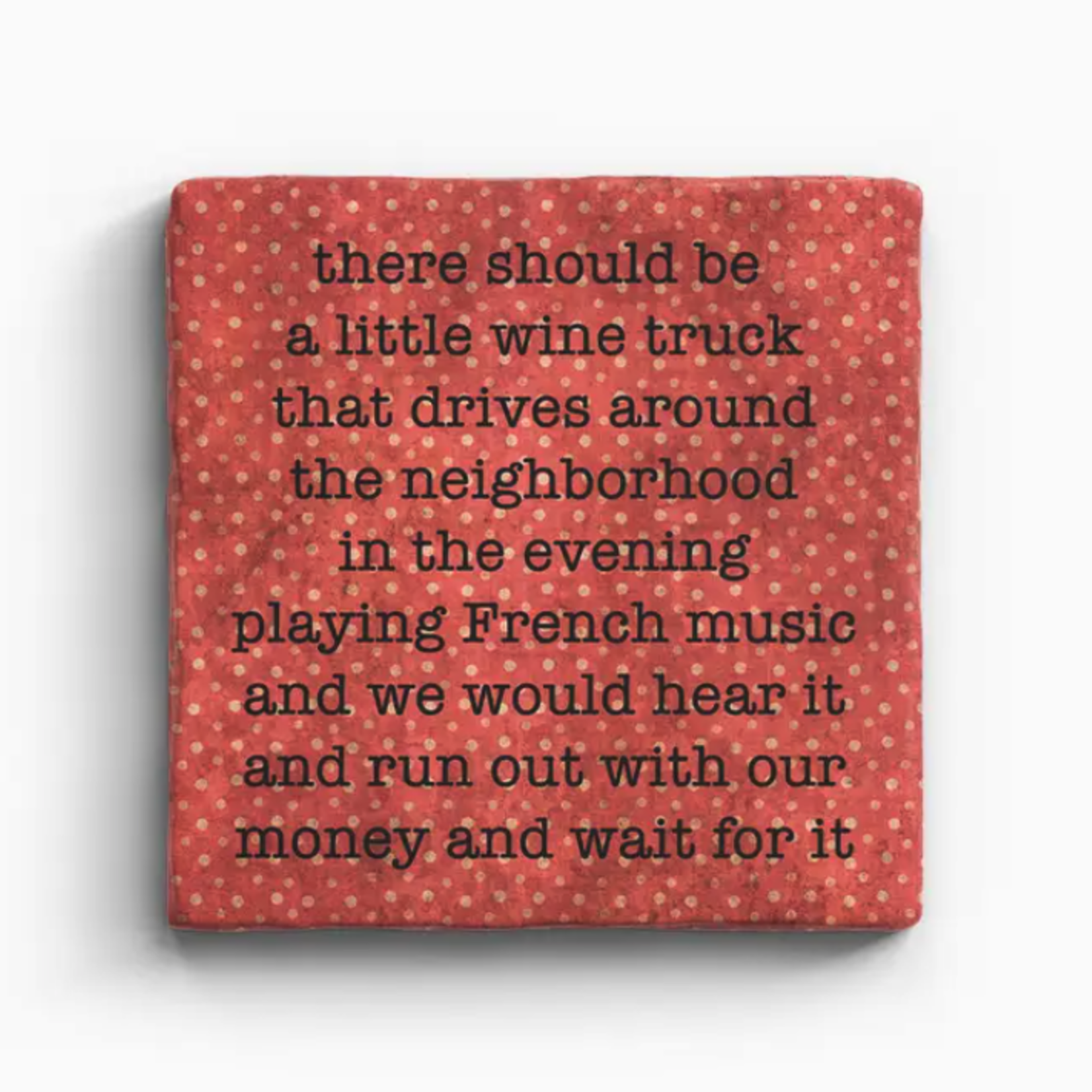 Paisley & Parsley Wine Truck - Marble Coaster
