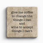 Paisley & Parsley Coffee and Wine - Marble Coaster