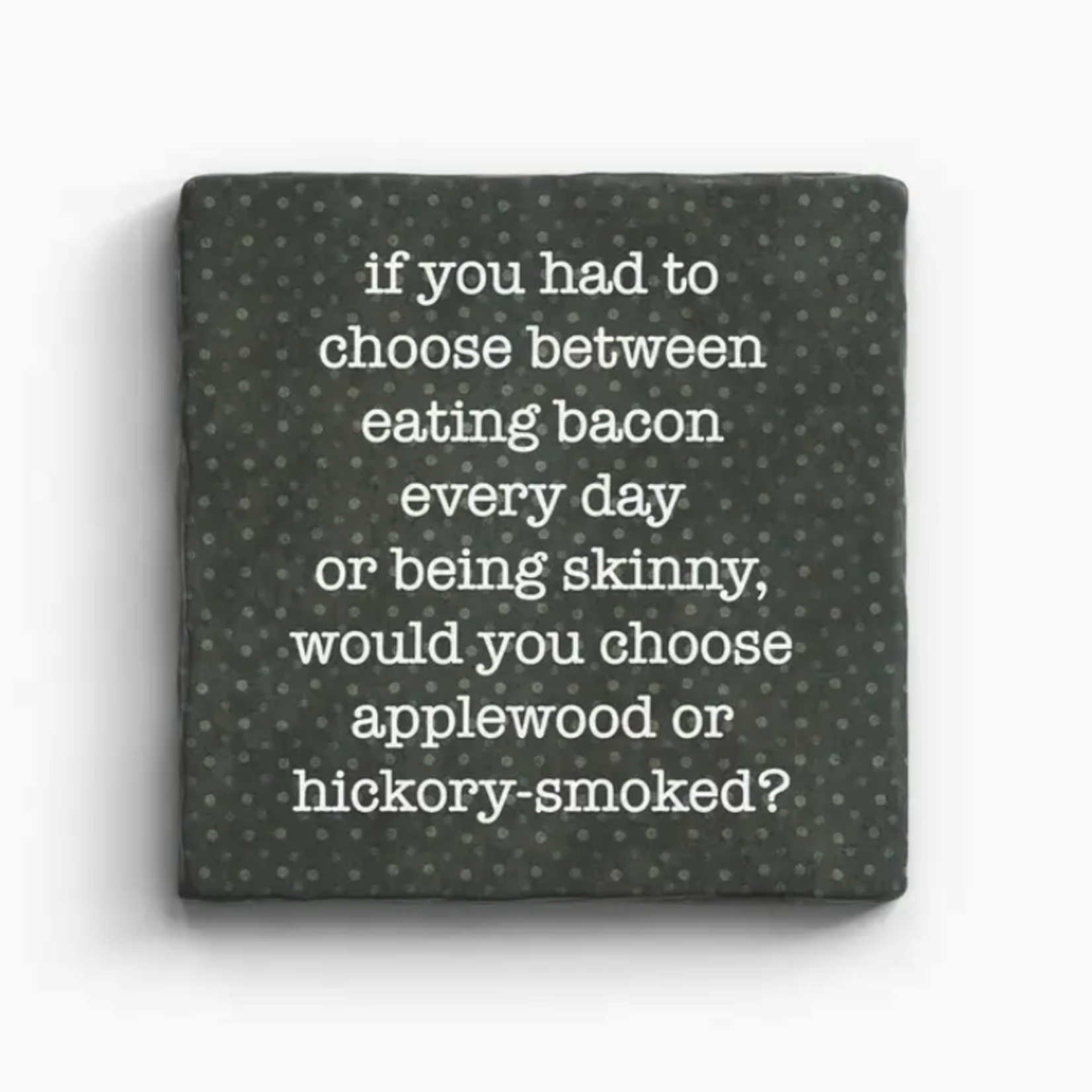 Paisley & Parsley Eat Bacon - Marble Coaster