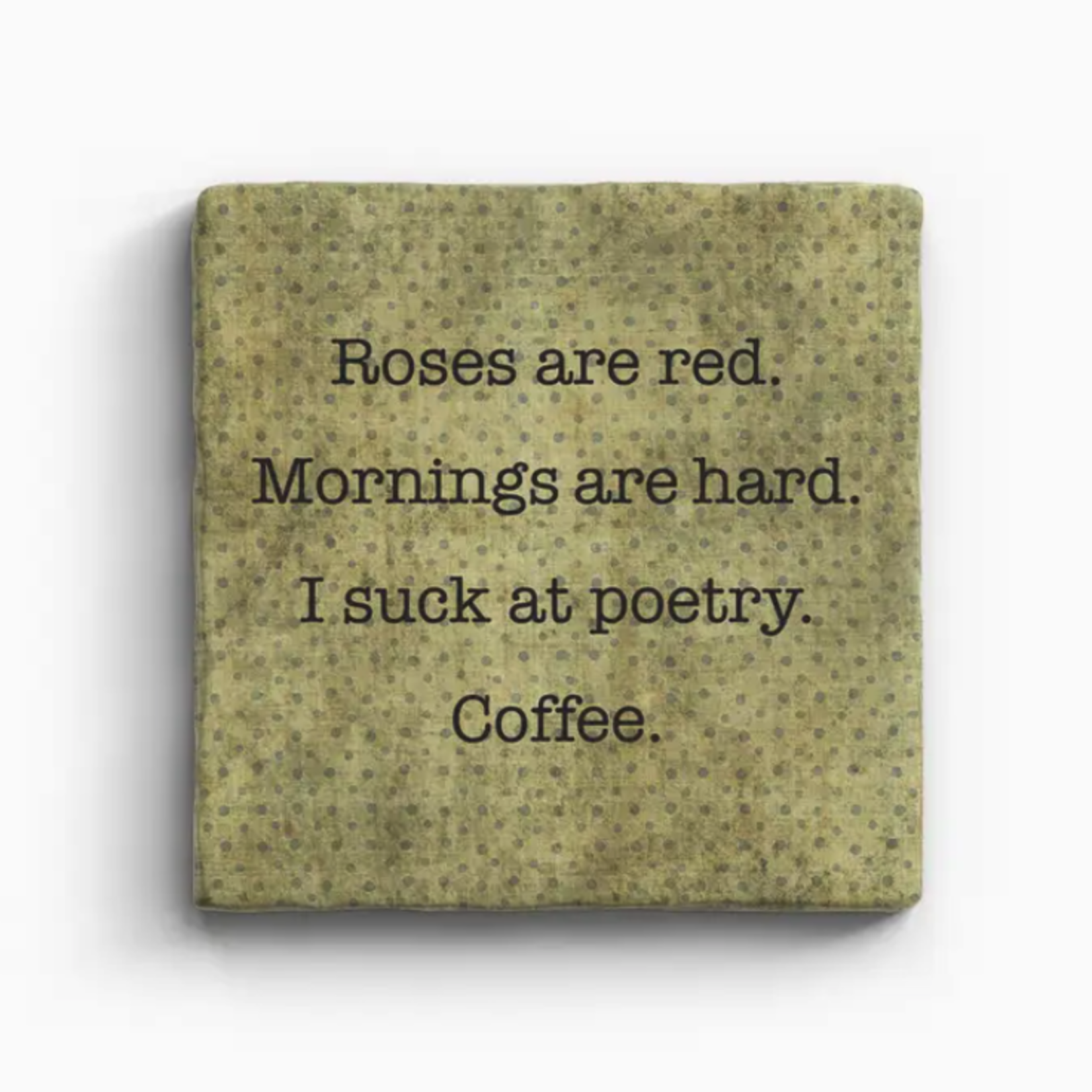 Paisley & Parsley Roses Are Red - Marble Coaster
