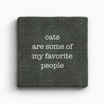 Paisley & Parsley Cats Favorite People - Marble Coaster