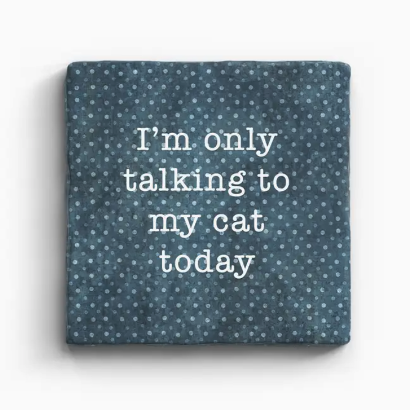 Paisley & Parsley Designs Talking to Cat - Marble Coaster | Paisley & Parsley Designs