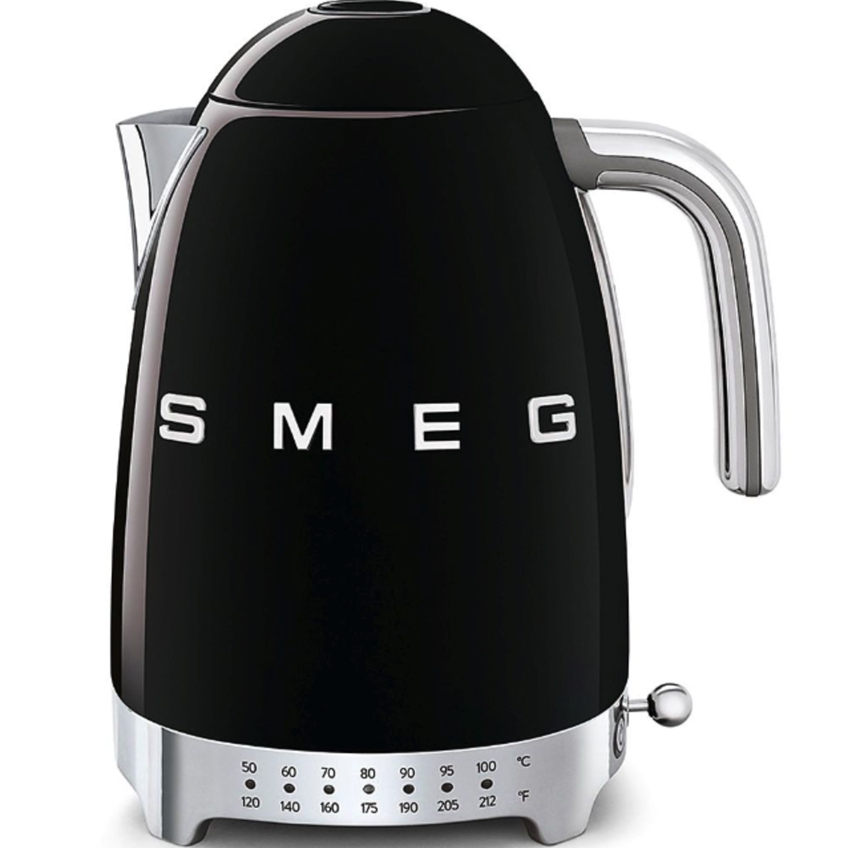 Smeg 7 Cup Variable Temp Kettle, Black | Smeg