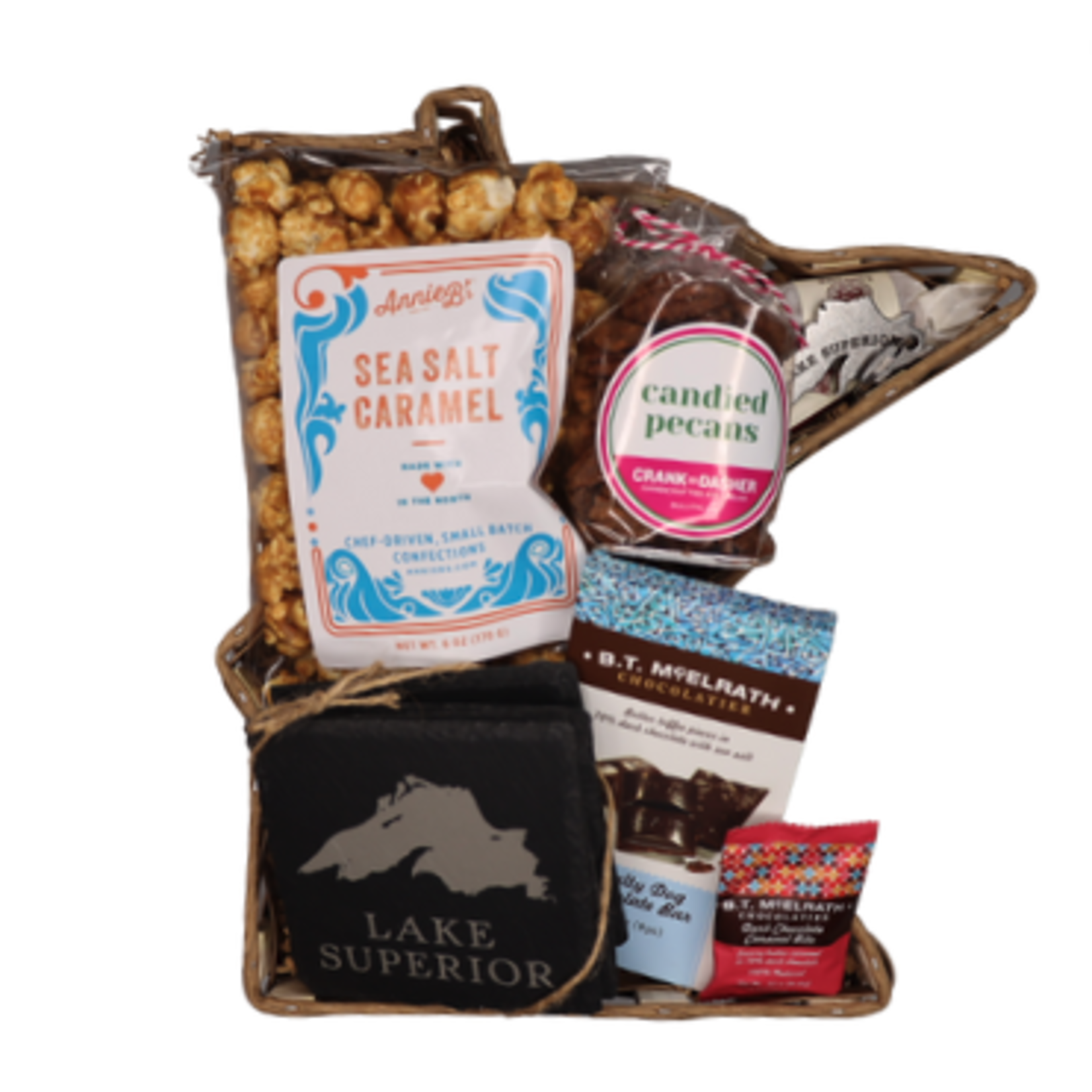 Minnesota Shaped Gift Basket, Lake Superior (12") | Duluth Kitchen Co
