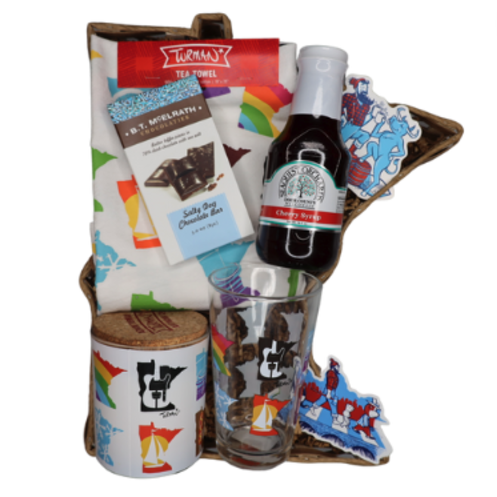 Minnesota Shaped Gift Basket, Adam Turman (14") | Duluth Kitchen Co