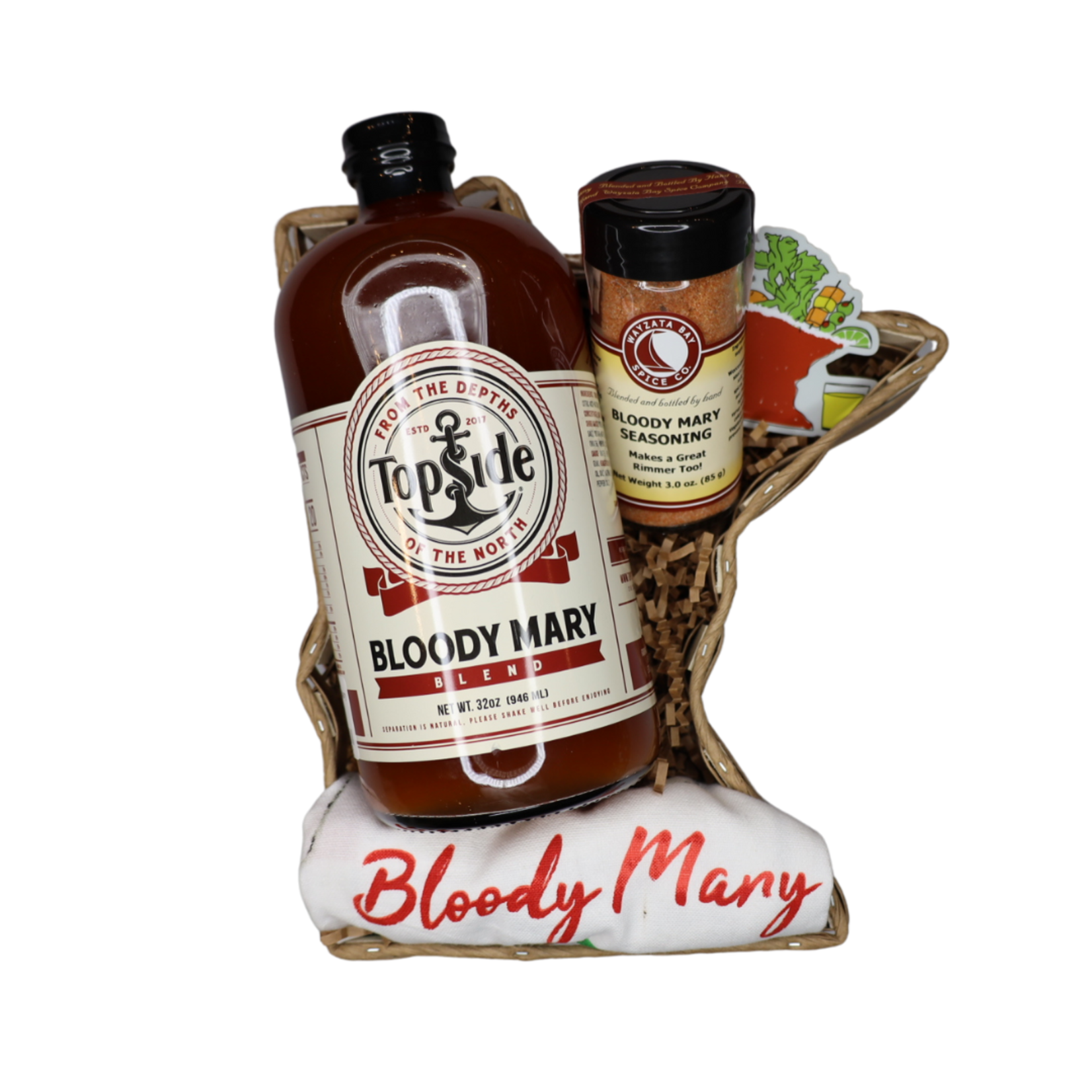 Minnesota Shaped Gift Basket, MN Bloodies (10") | Duluth Kitchen Co