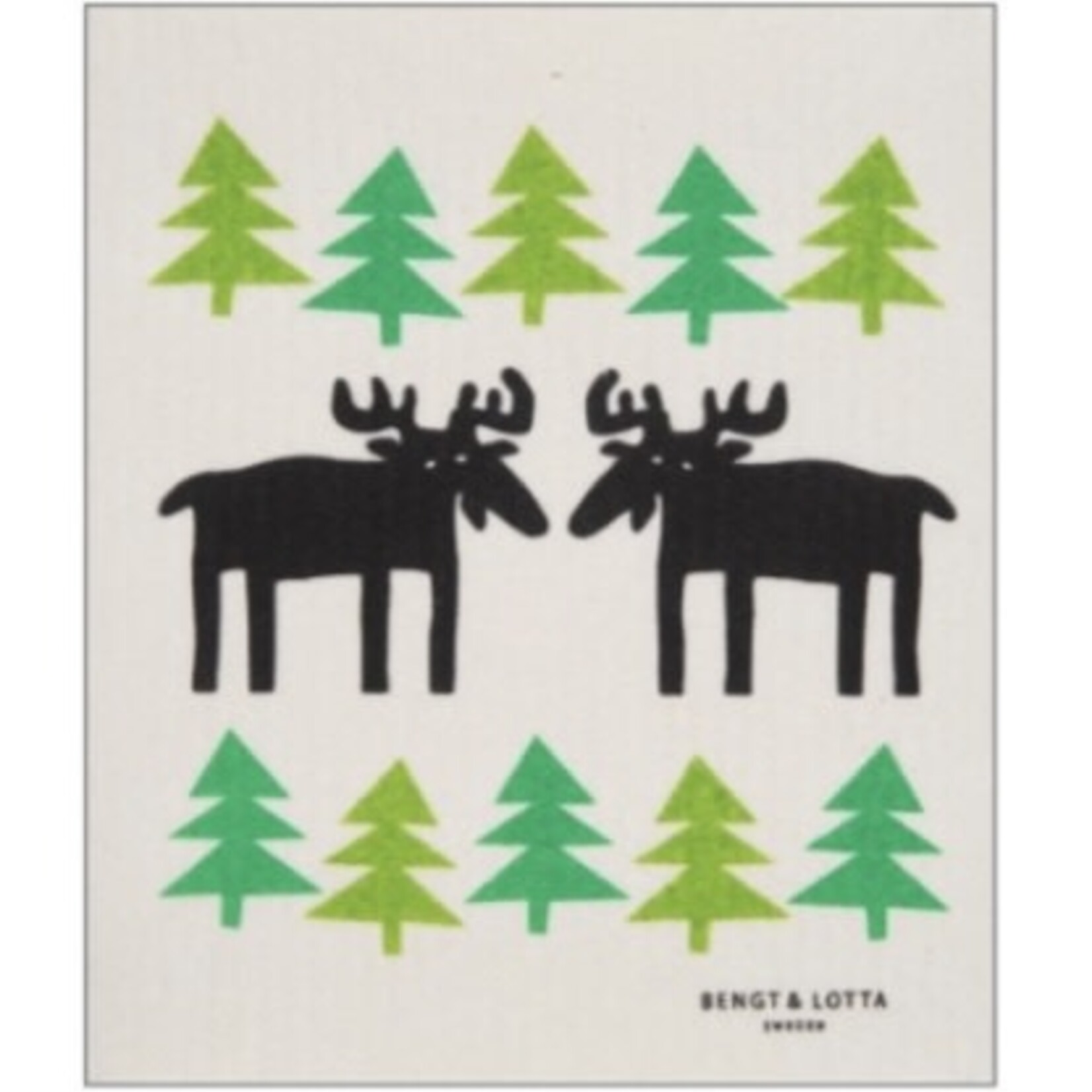 Cose Nuove Swedish Dishcloth BL Moose in Forest, Summer