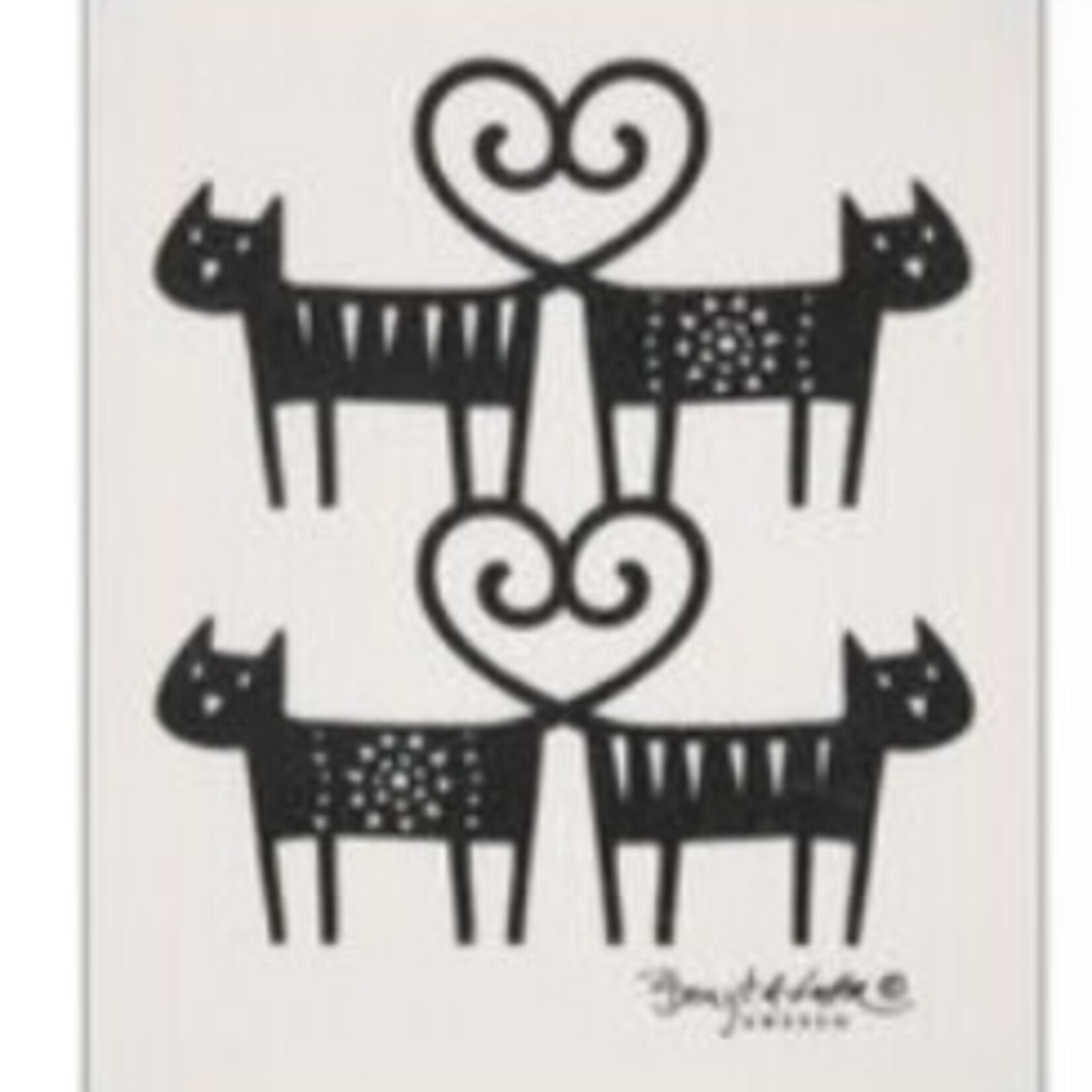 Cose Nuove Swedish Dishcloth BL Cat Lovers, Summer