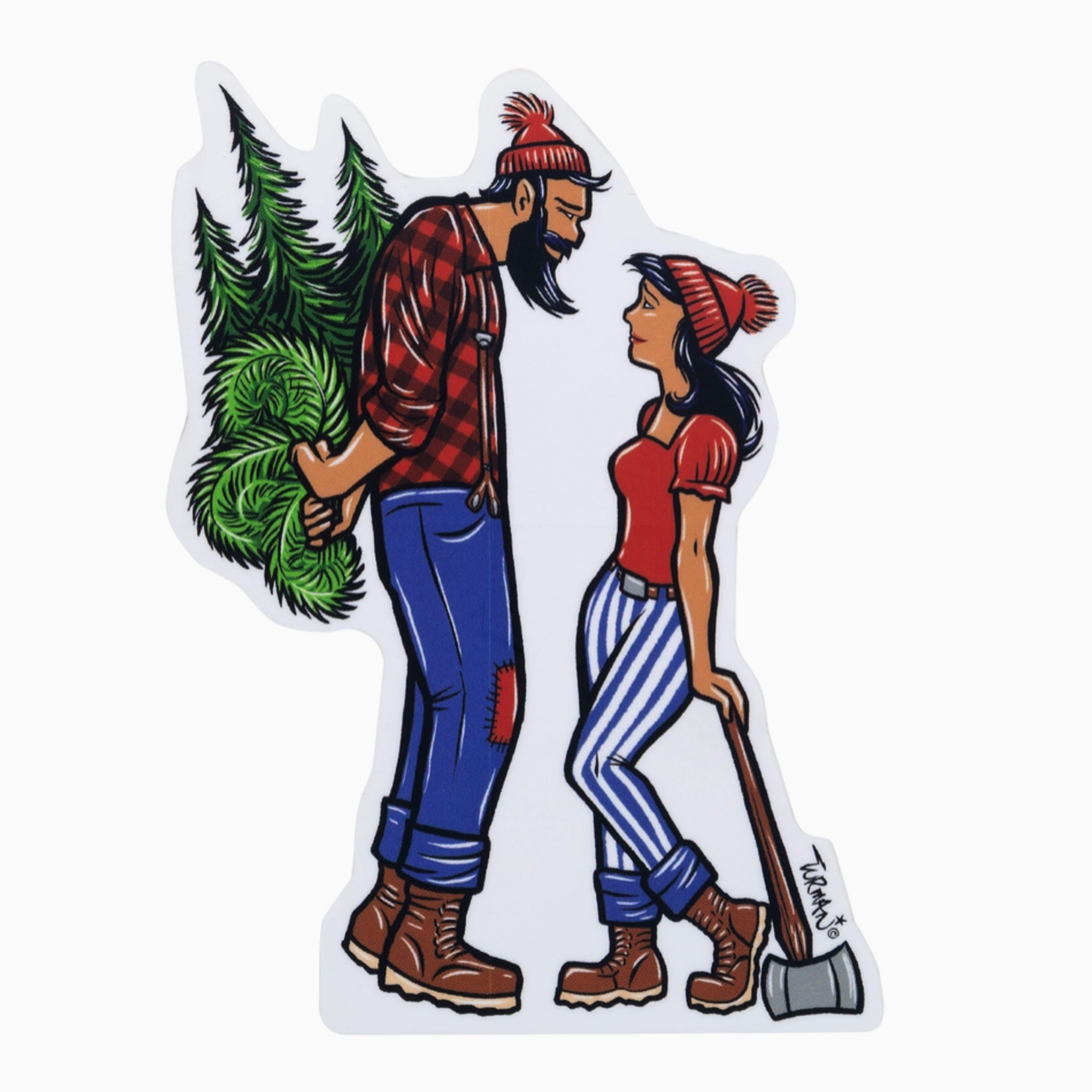 Adam Turman Artwork Adam Turman - Lumberjack Bouquet Sticker