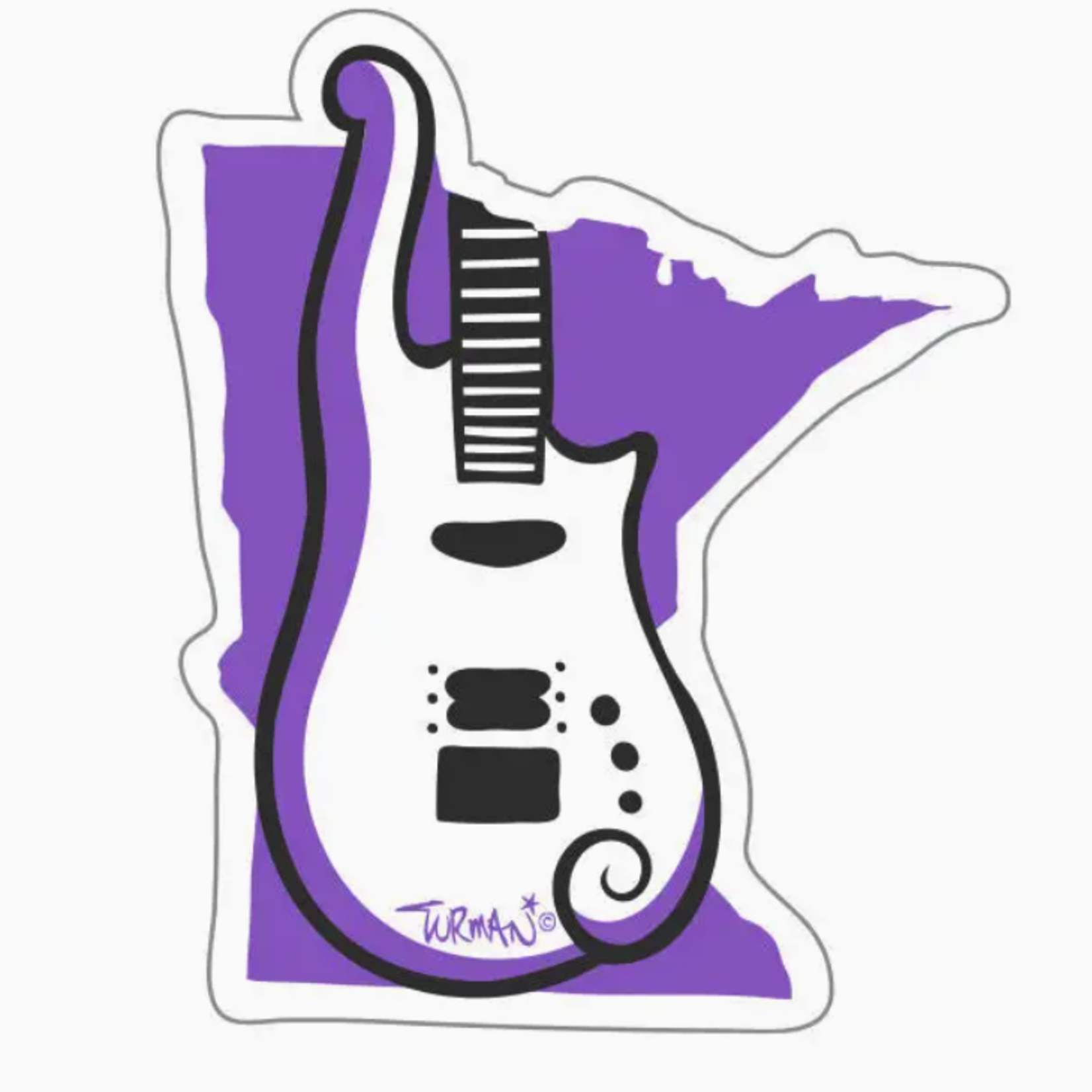 Adam Turman Artwork MN Guitar Sticker | Adam Turman Artwork