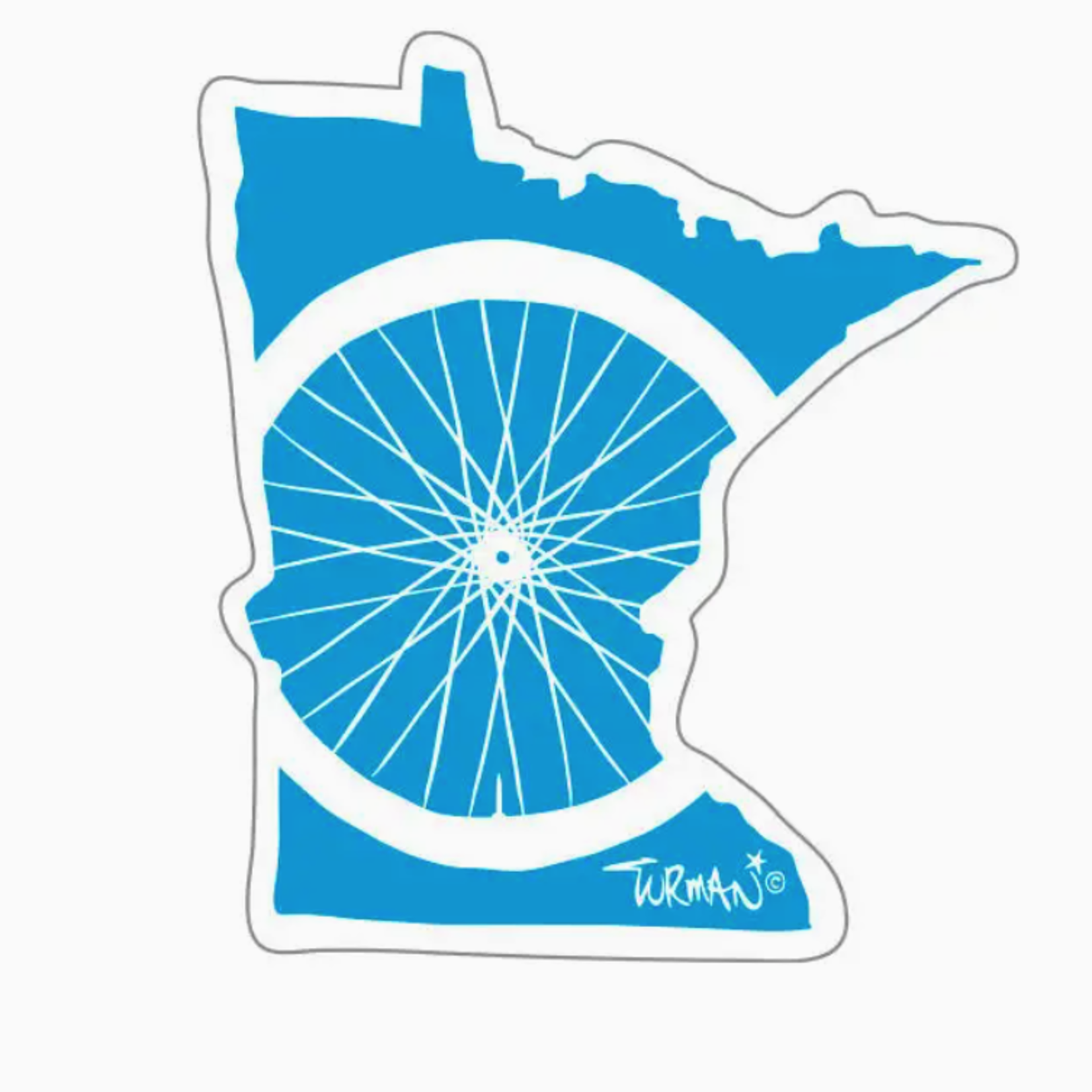 Adam Turman Artwork MN Bike Sticker