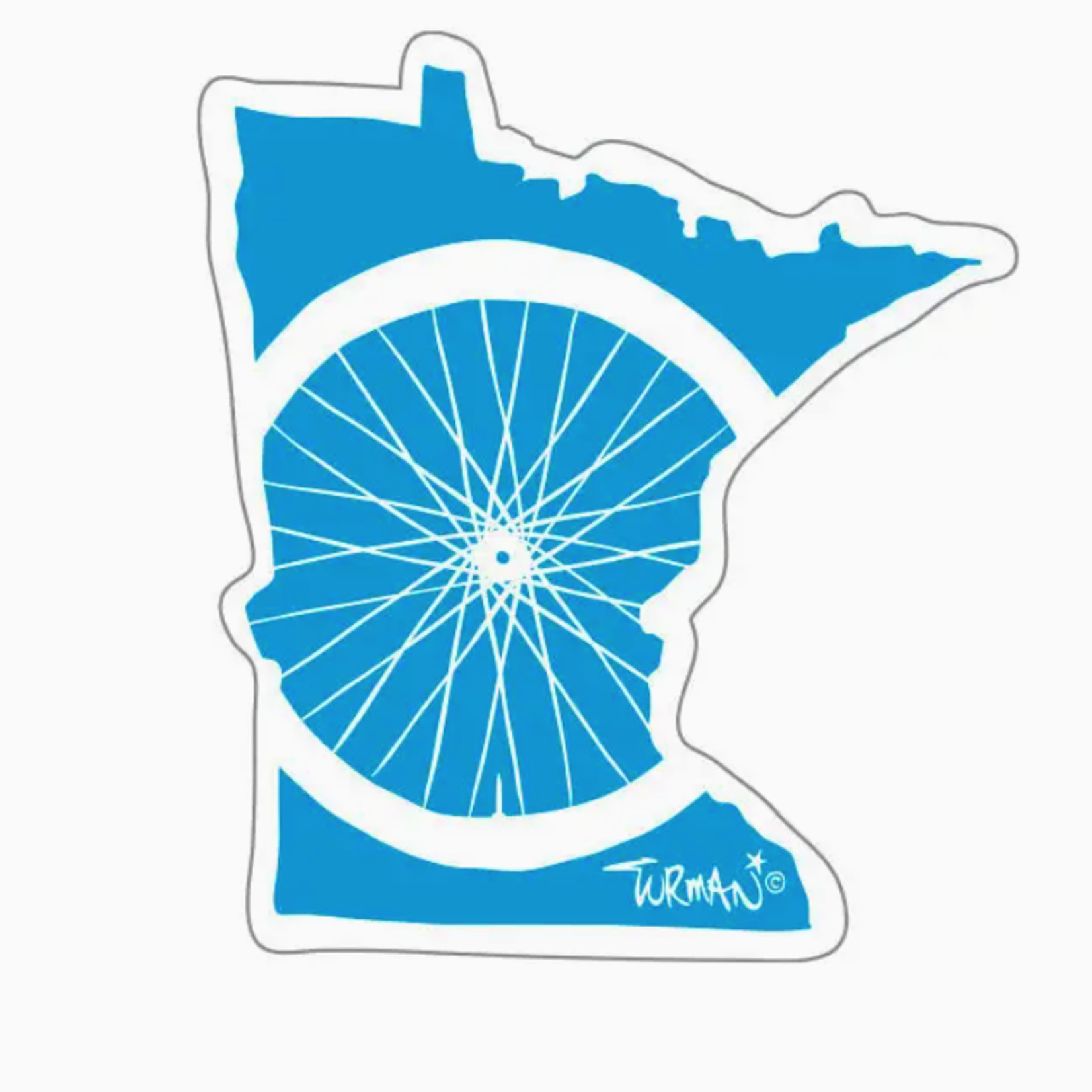 Adam Turman Artwork Sticker - MN Bike Sticker