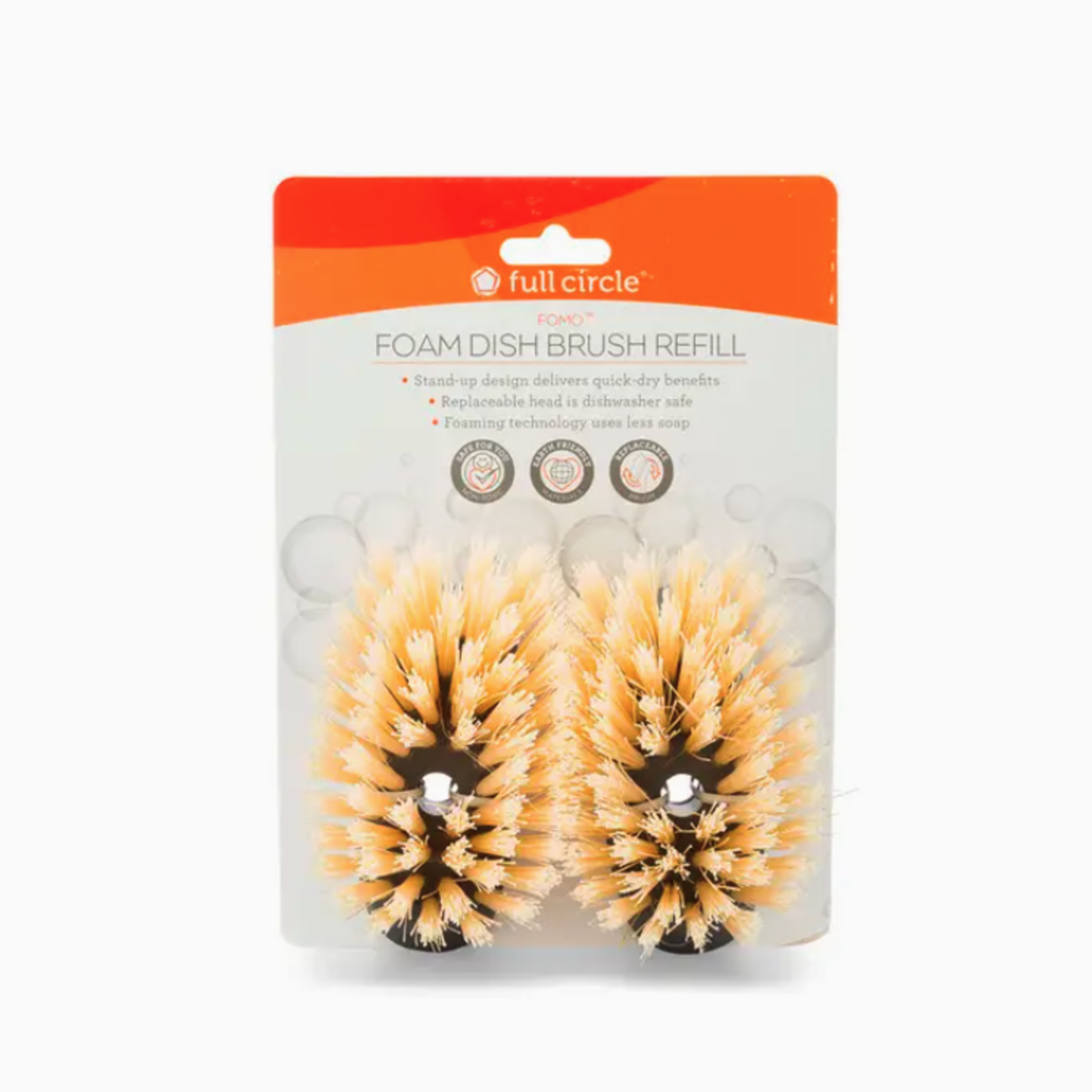 Full Circle Foam Alone Dish Brush Refill - 2pk, Gray | Full Circle