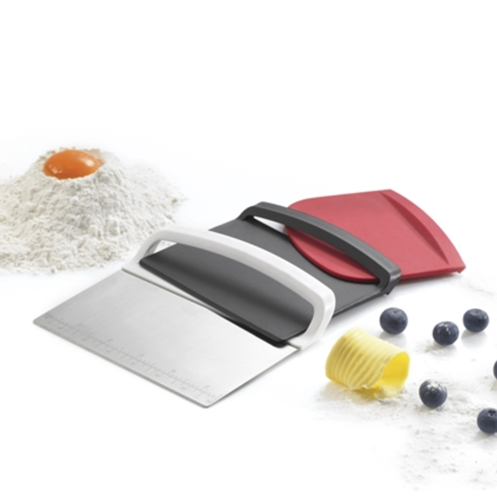 Frieling Frieling - Scraper 3 pc Set: Dough Cutter, Curved Edge and Flat Edge Scraper