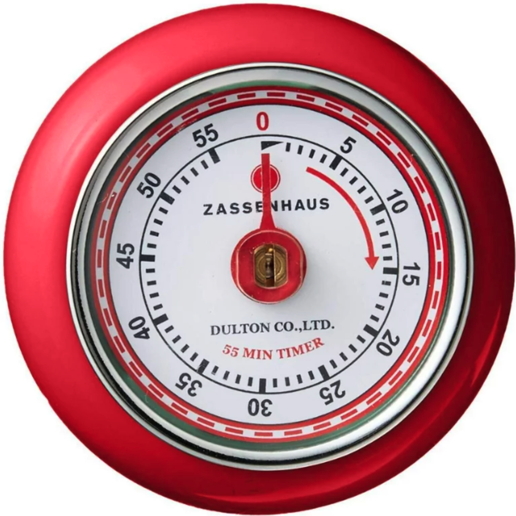 Zassenhaus Frieling Retro Kitchen Timer, Red, 2.75″ × 1.25″