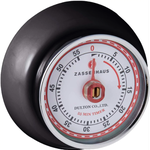 Zassenhaus "Retro" Kitchen Timer, Black, 2.75” x 1.25"