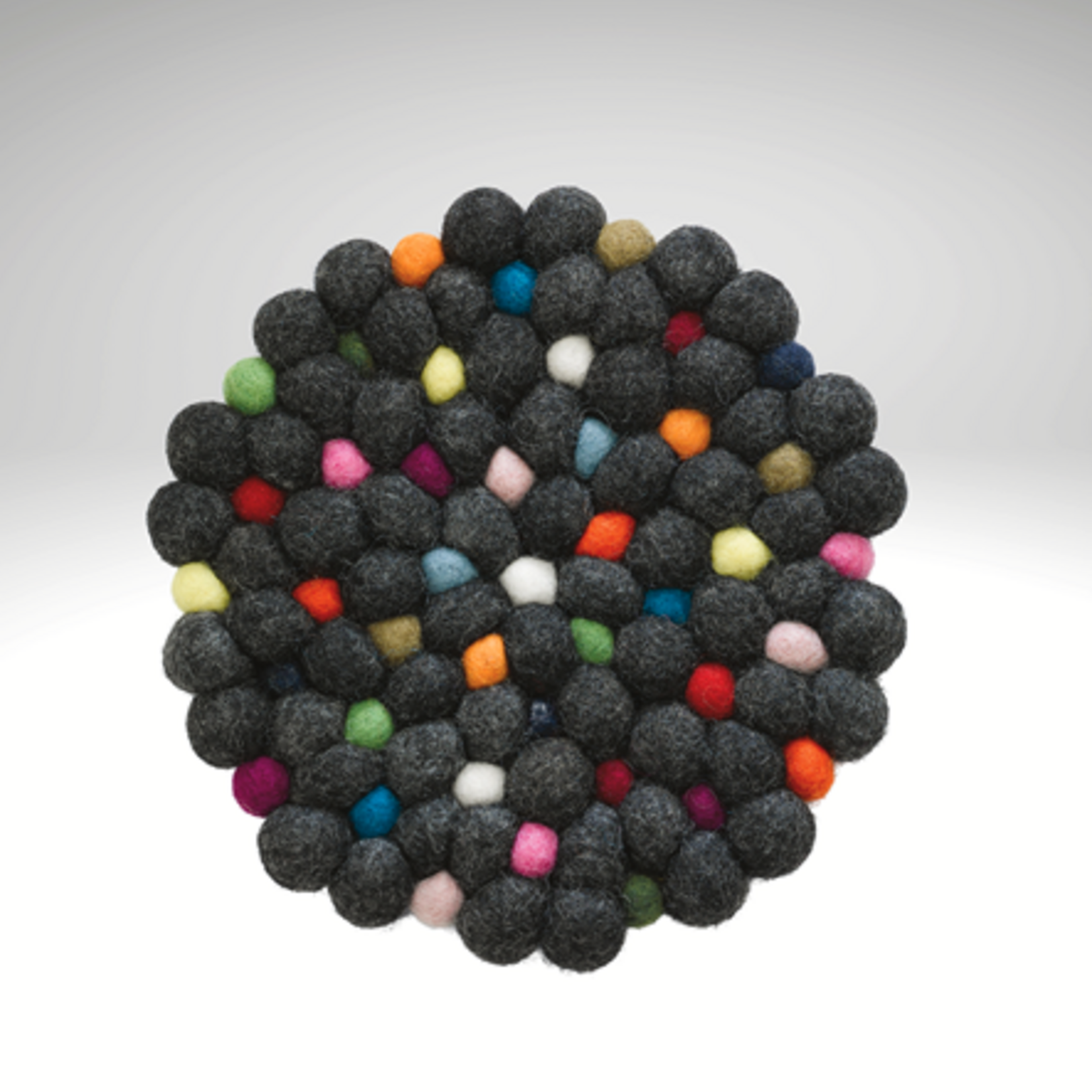Frieling "Nero" Virgin Wool Trivet, Round, 8" dia.