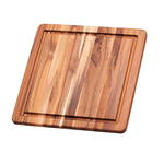 Teak Haus Essential Square Cutting and Serving Board with Juice Canal