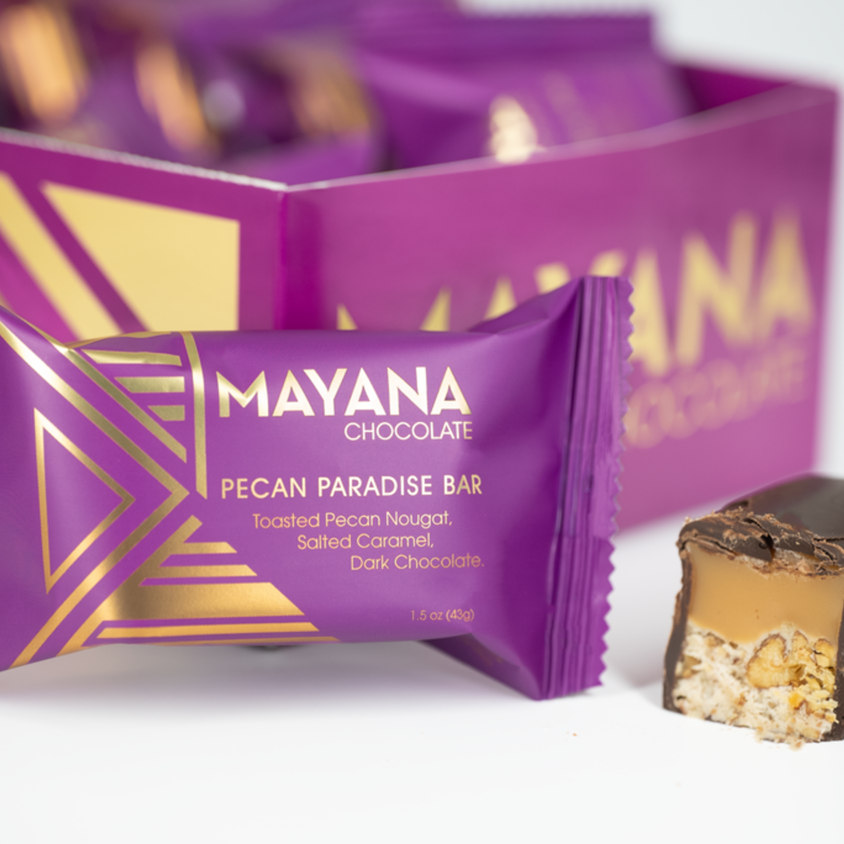 Mayana Chocolate Pecan Paradise Mini Bar | Mayana Chocolate