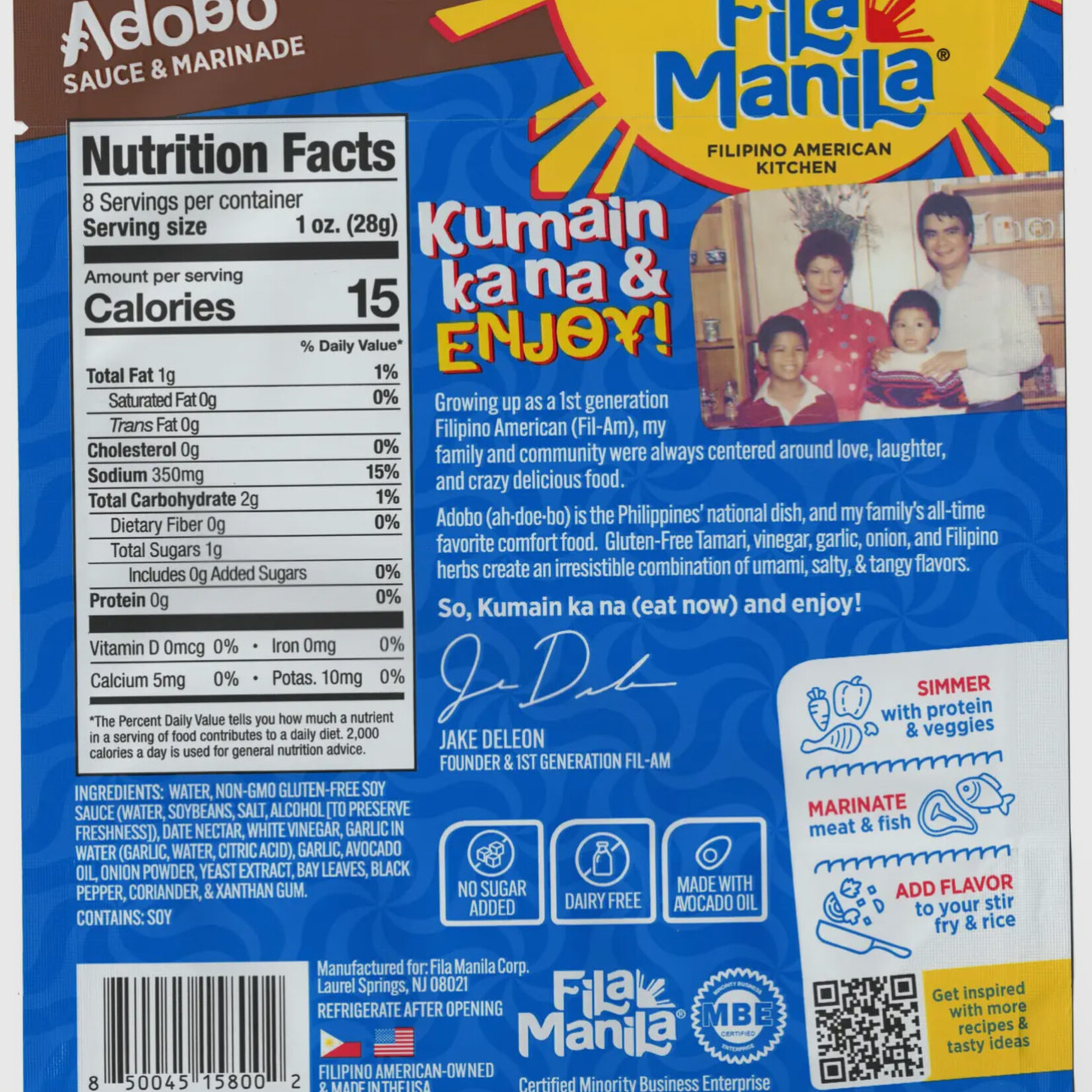 Fila Manila Filipino Abodo Sauce & Marinade | Fila Manila