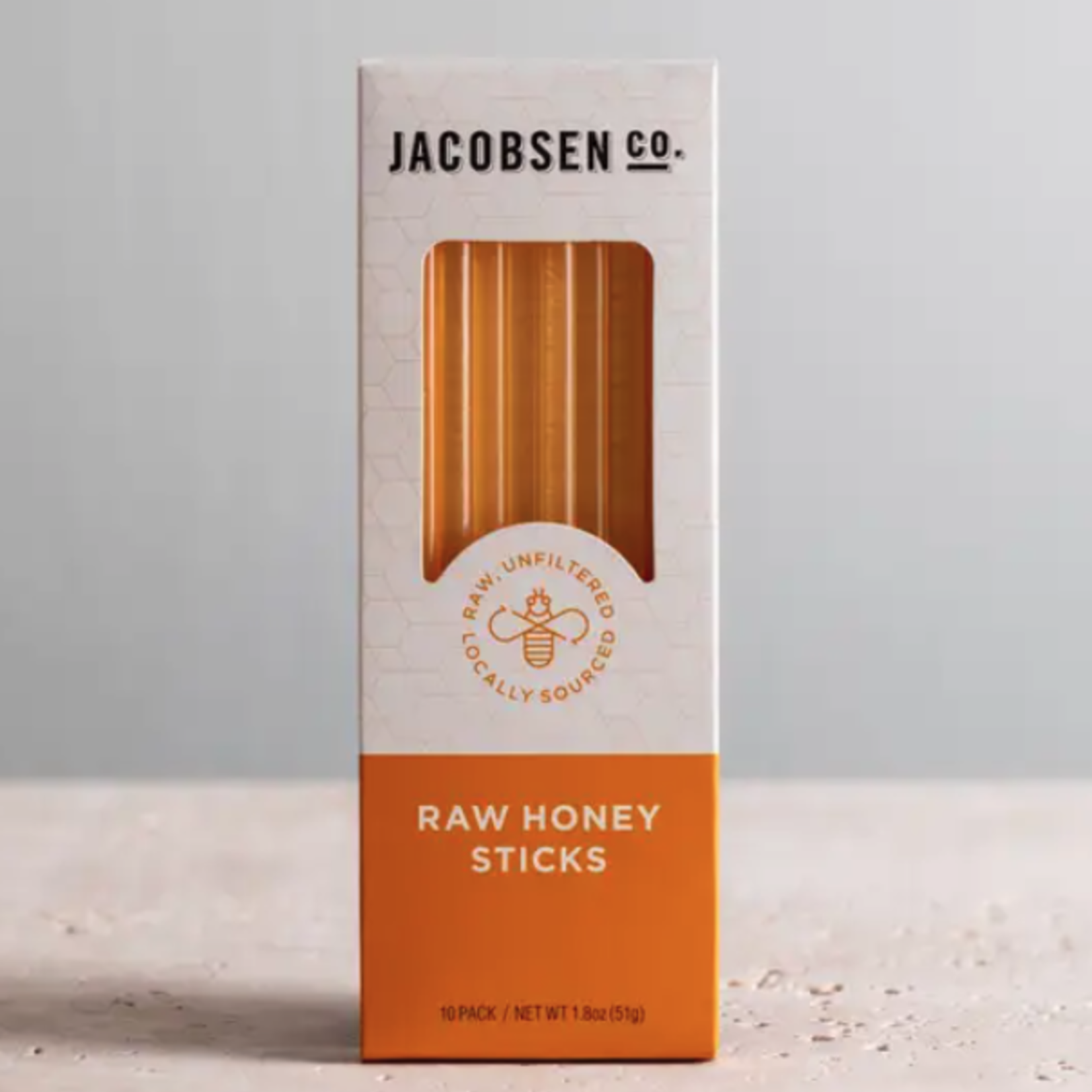 Jacobsen Salt Co Raw Honey Sticks,10 pcs - Blackberry