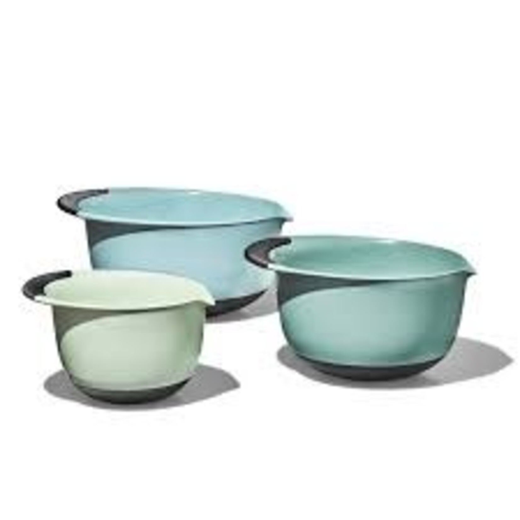 OXO 3 Pc Mixing Bowl Set - Blue , Grey, Jade | OXO