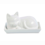 Harold Import Company Inc. Kitchen Cat Butter Dish with Lid