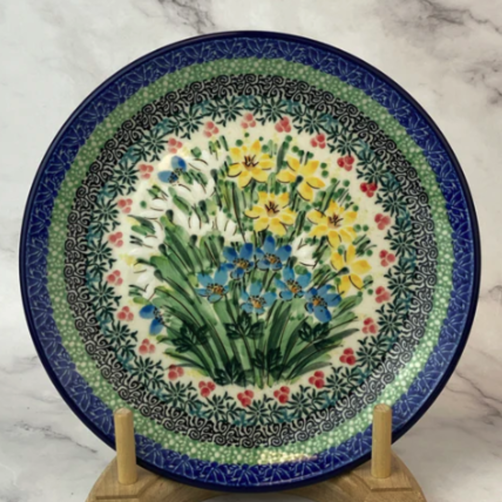 Polish Pottery Dessert Plate - UNIKAT, Yellow | Polish Pottery