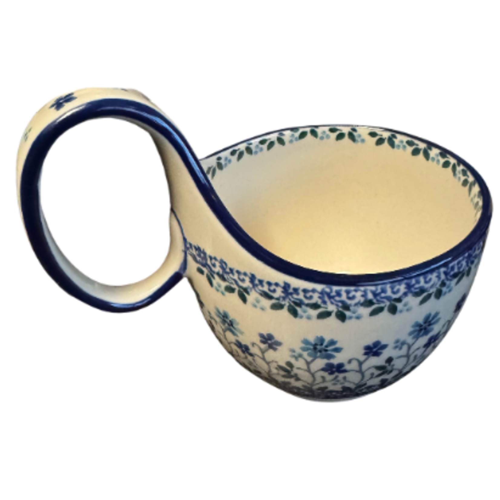 Polish Pottery Polish Soup Mug 12oz, Bunny's Garden | Polish Pottery
