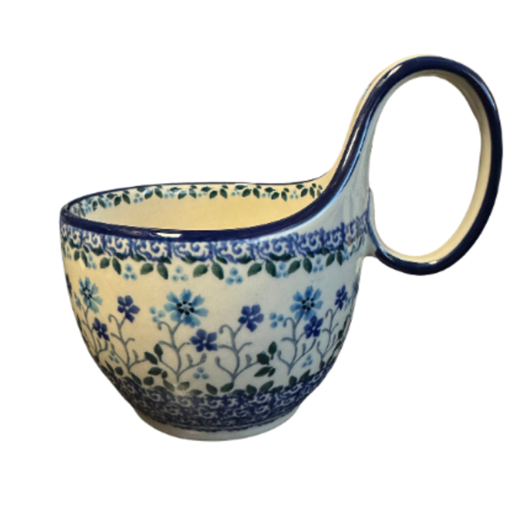 Polish Pottery Polish Soup Mug 12oz, Bunny's Garden | Polish Pottery