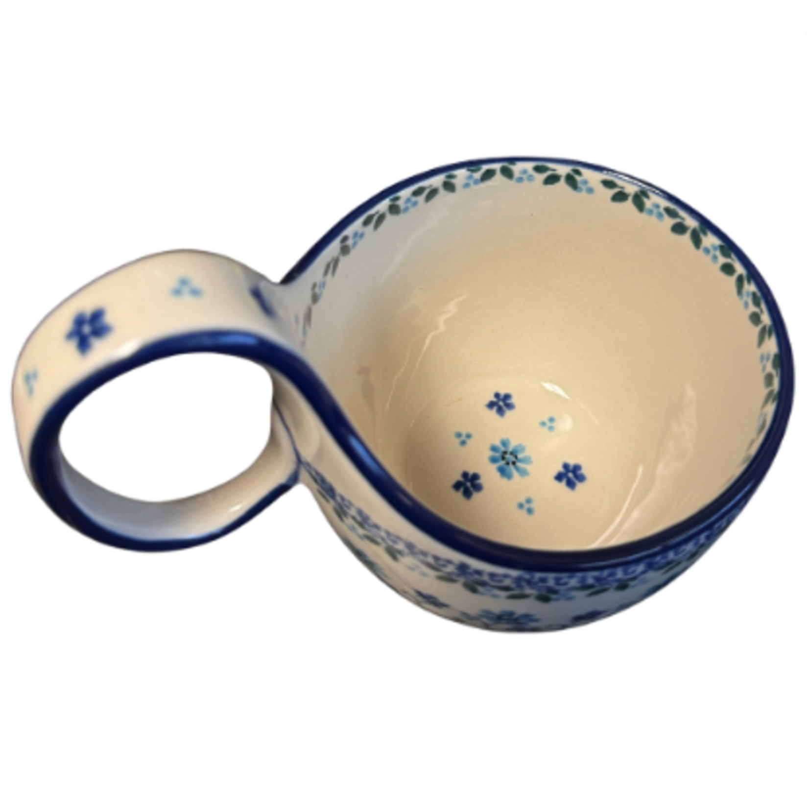 Polish Pottery Polish Soup Mug 12oz, Bunny's Garden | Polish Pottery