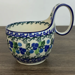 Polish Pottery Polish Soup Mug 12oz, Blueberries | Polish Pottery