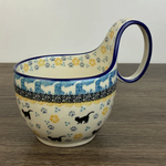 Polish Pottery Polish Soup Mug 12oz, The Cat in the Cup | Polish Pottery