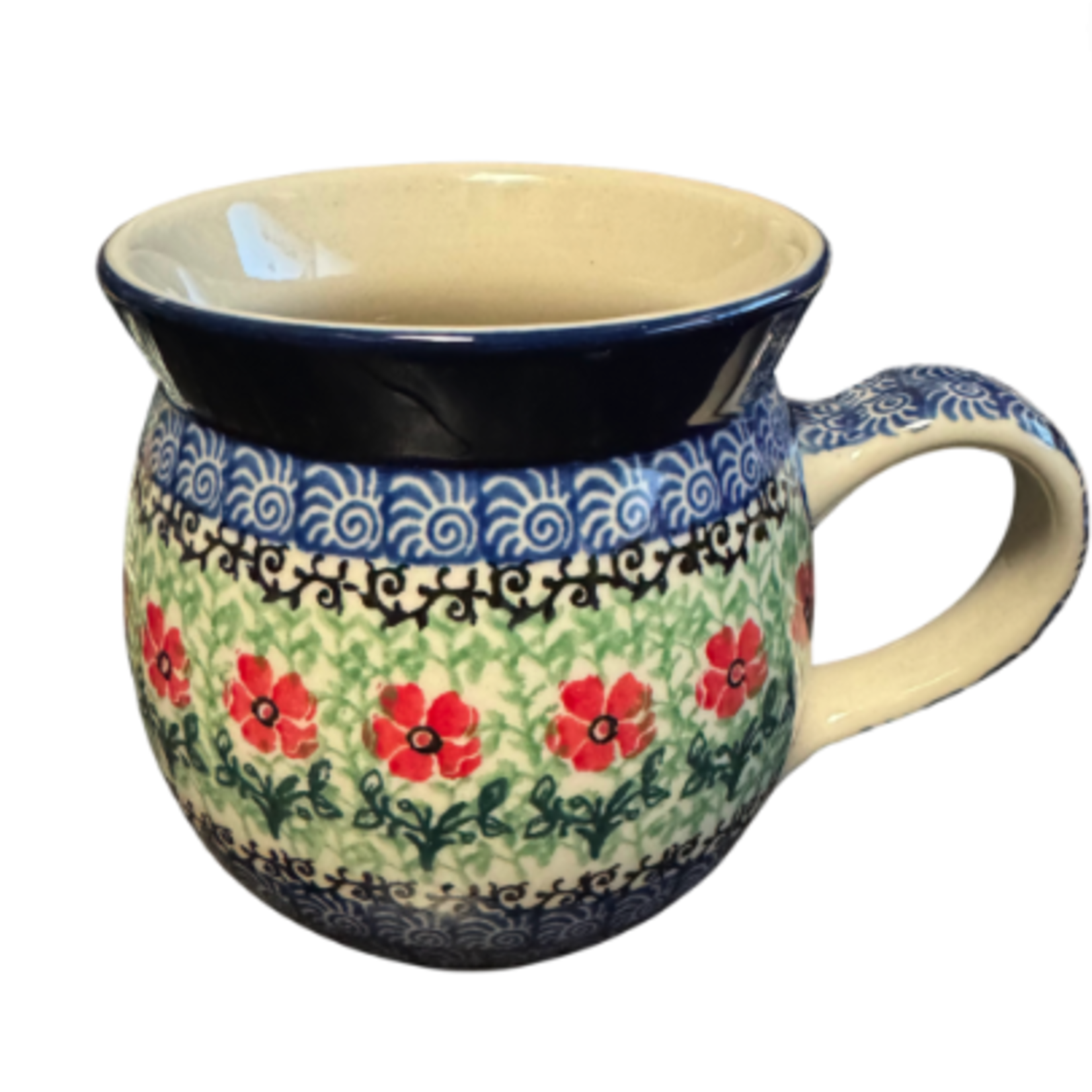 European Design Imports Inc. Gentlemans Mug 16 oz, Red Flowers