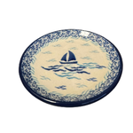 Polish Pottery 4" Coaster, Sailing To King's Landing | Polish Pottery