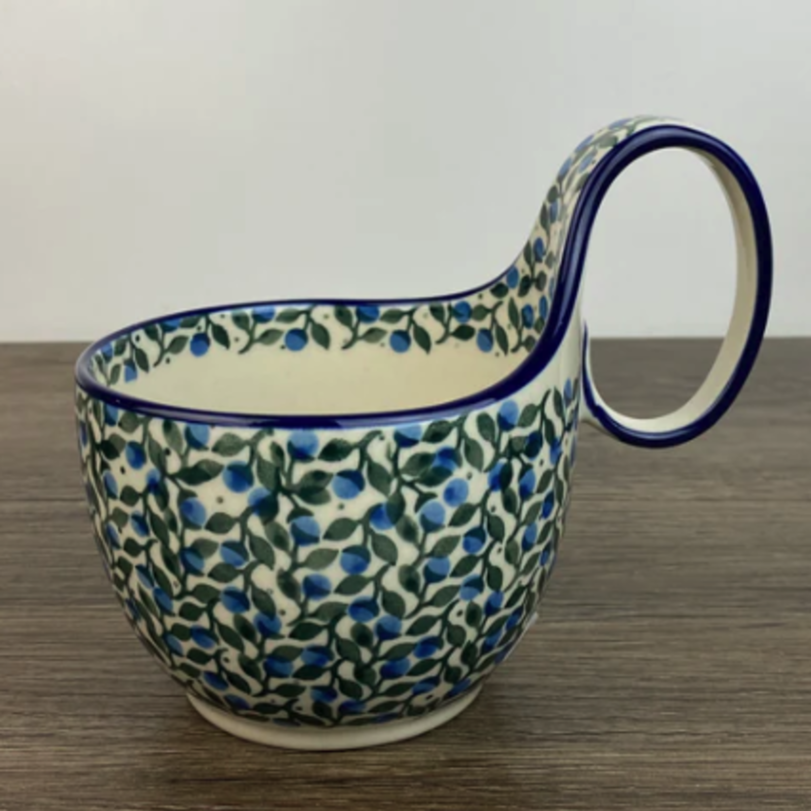 Polish Pottery Polish Soup Mug 12oz, Small Berries | Polish Pottery