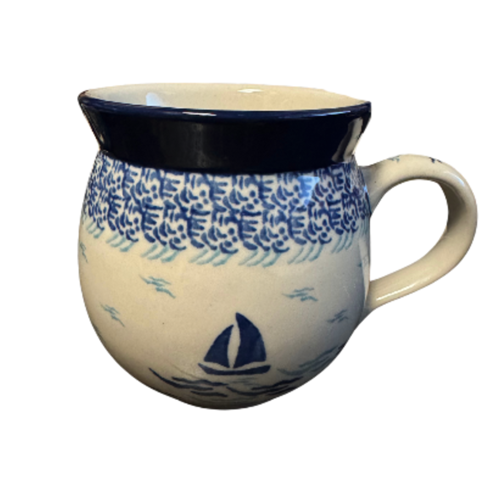 European Design Imports Inc. Polish Pottery Bubble Mug 12, Sailing to Kings Landing