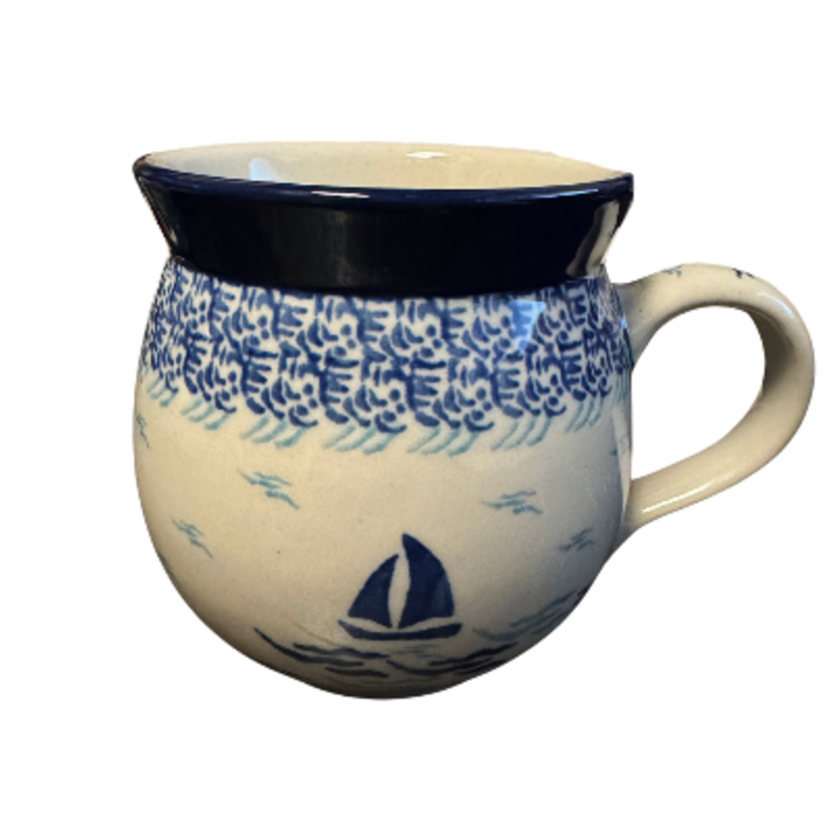 Polish Pottery Bubble Mug 12, Sailing to Kings Landing | Polish Pottery