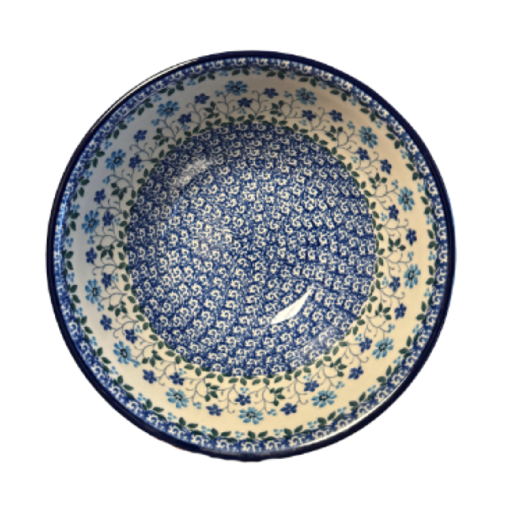 Polish Pottery Polish Kitchen Bowl, 7", Loves Me Not | Polish Pottery