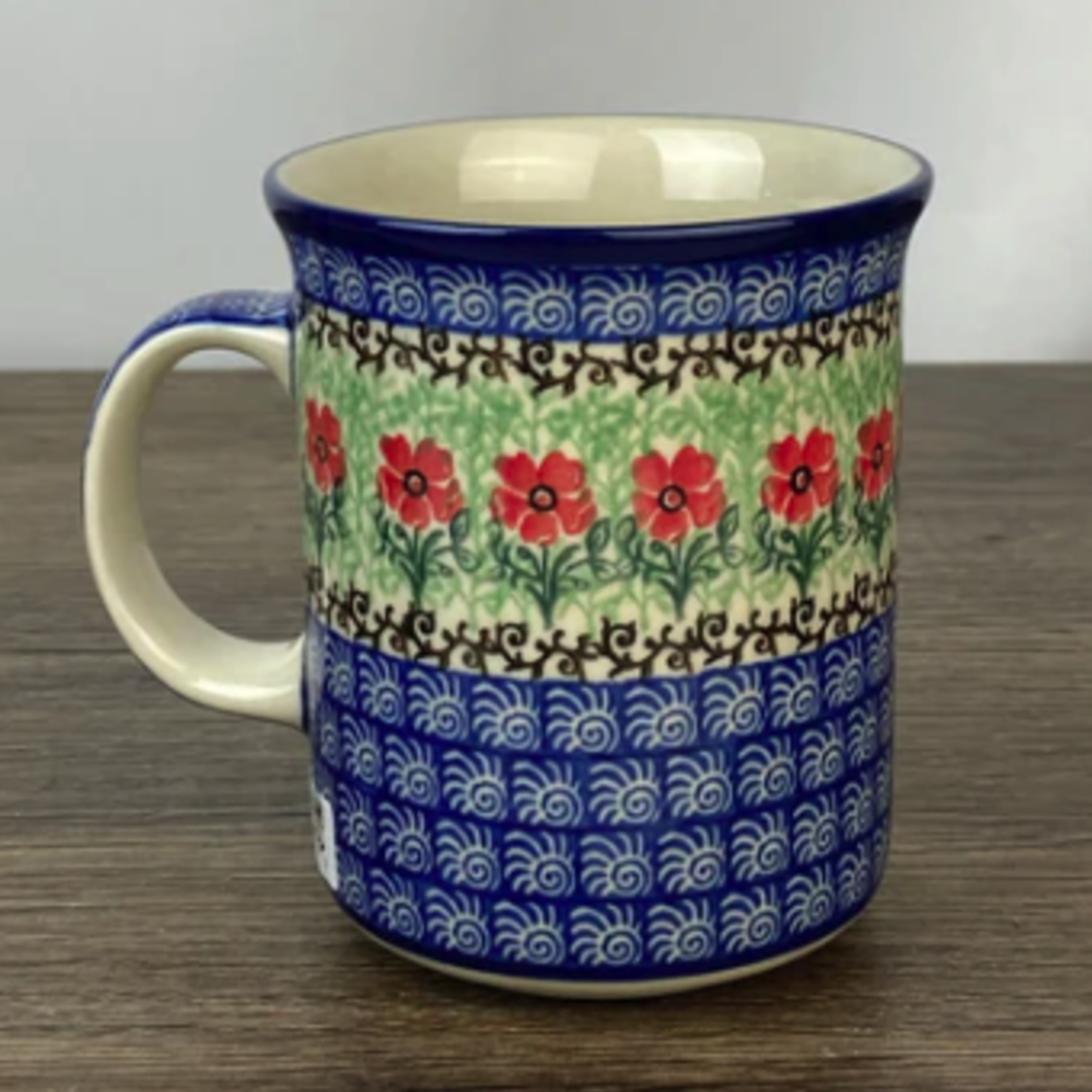 Polish Pottery Polish Straight Mug 14oz UNIKAT, Continuity | Polish Pottery
