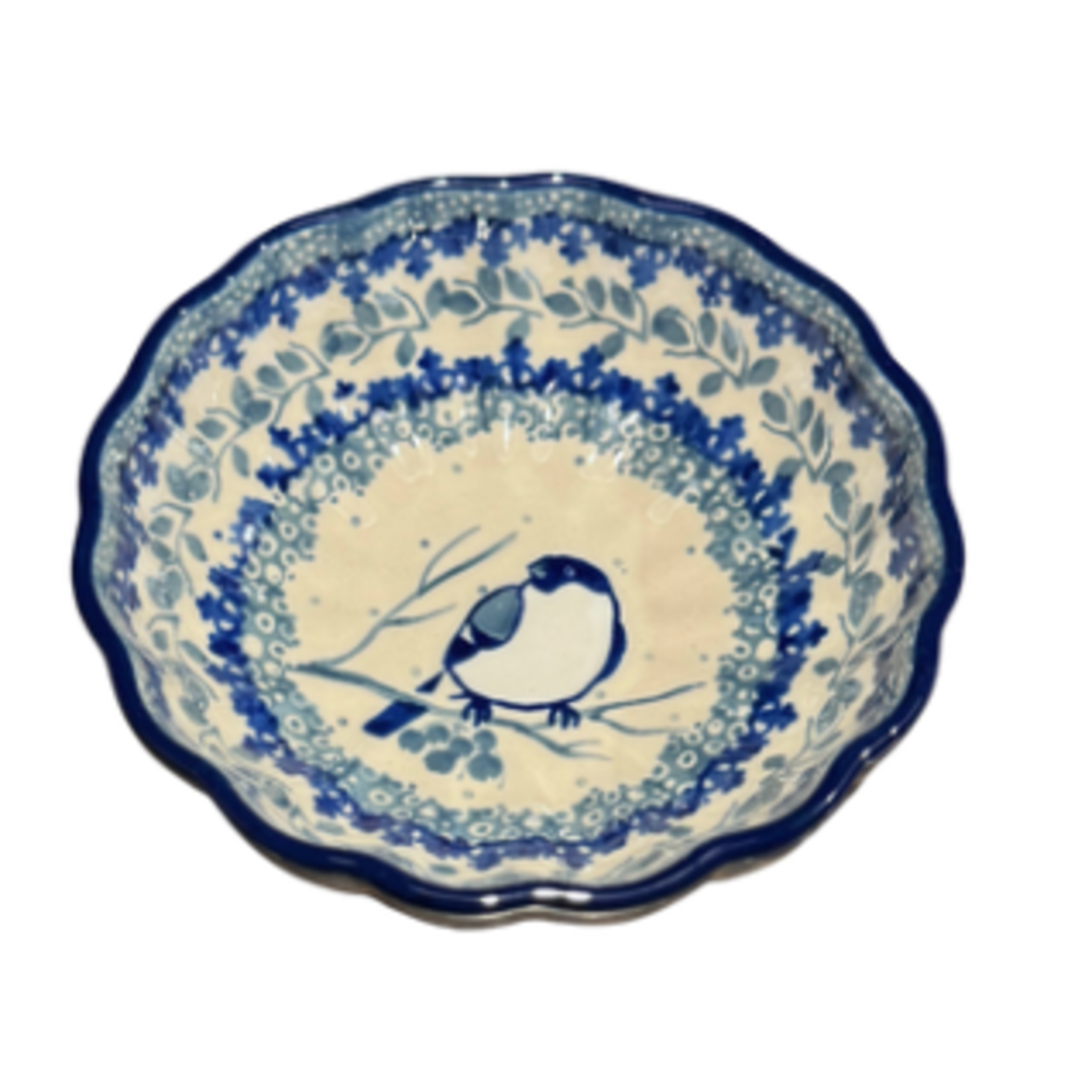 European Design Imports Inc. Polish Pottery Scalloped Bowl, 4.5" - UNIKAT, Knight's Watch