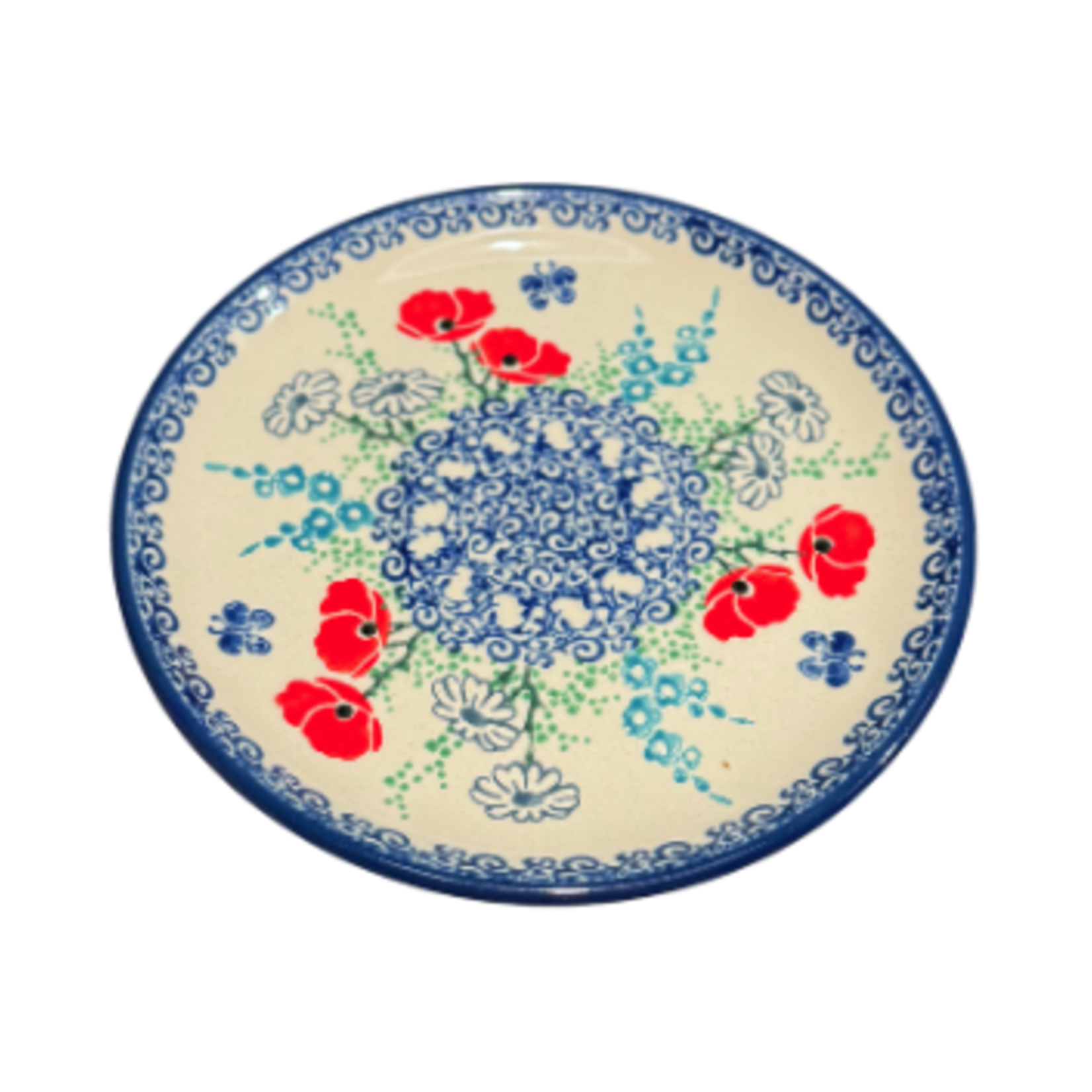 European Design Imports Inc. Polish Pottery Appetizer / Toast Plate 6", Wallflower