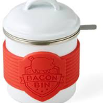 Metal Bacon Bin - White