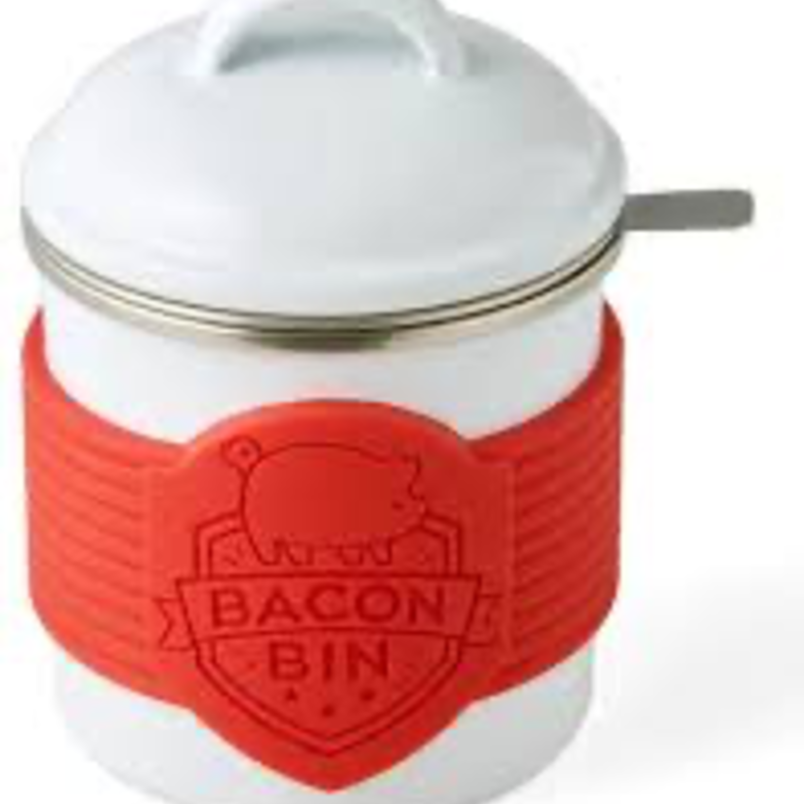 Metal Bacon Bin - White