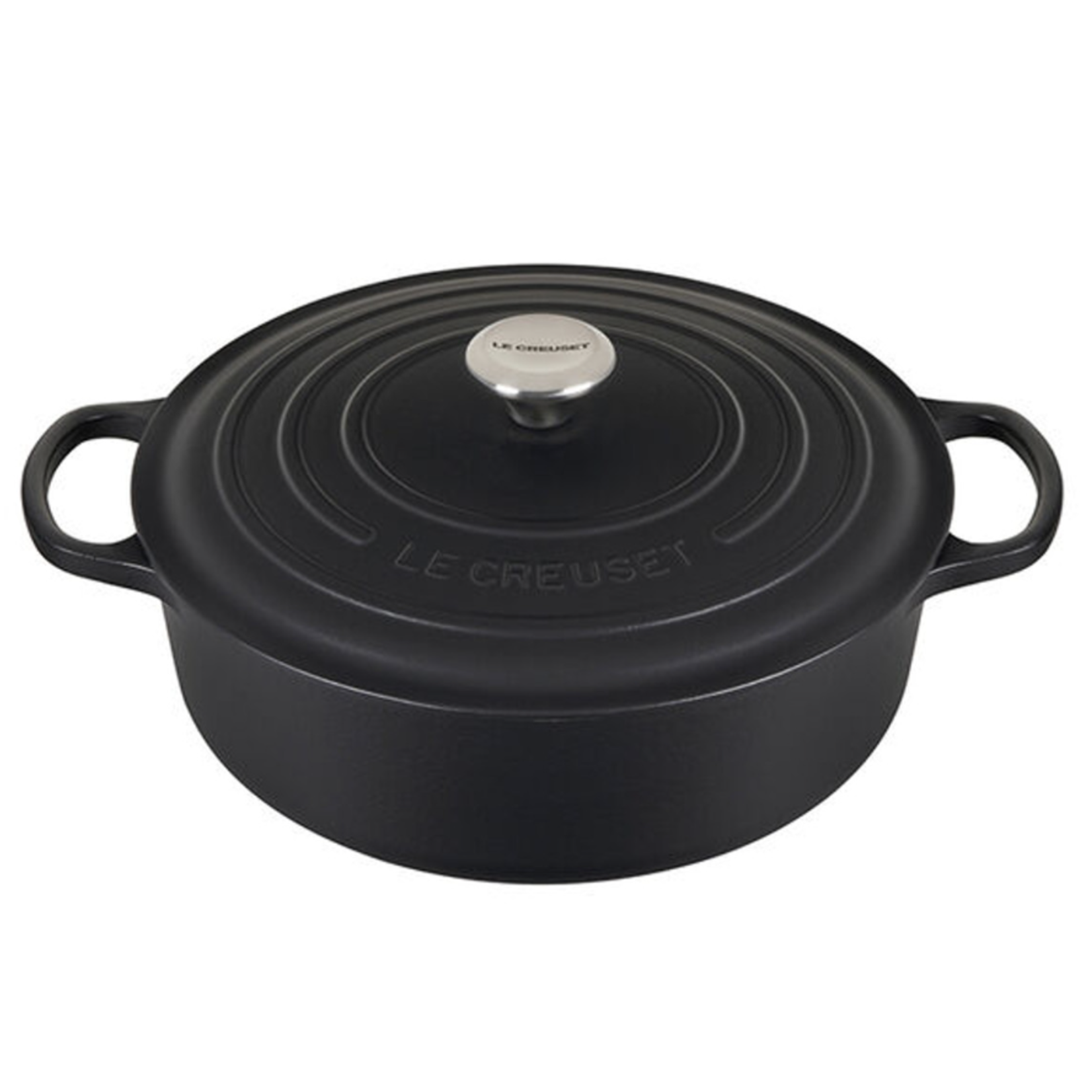 Le Creuset Signature Round Wide Oven - Licorice, 6.75 qt.