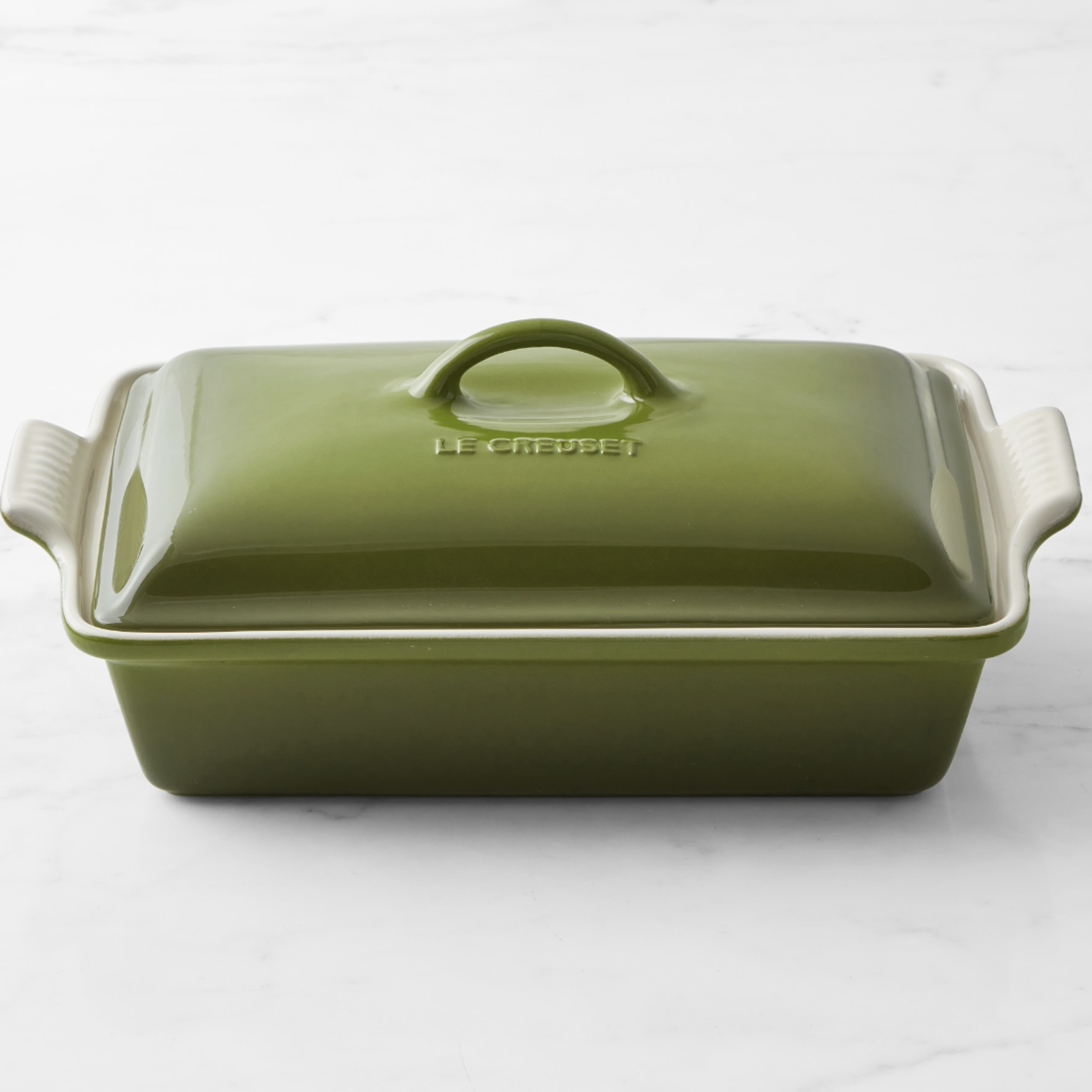Le Creuset Heritage Covered Rectangular Casserole - Olive - 4 qt. (12" x 9")