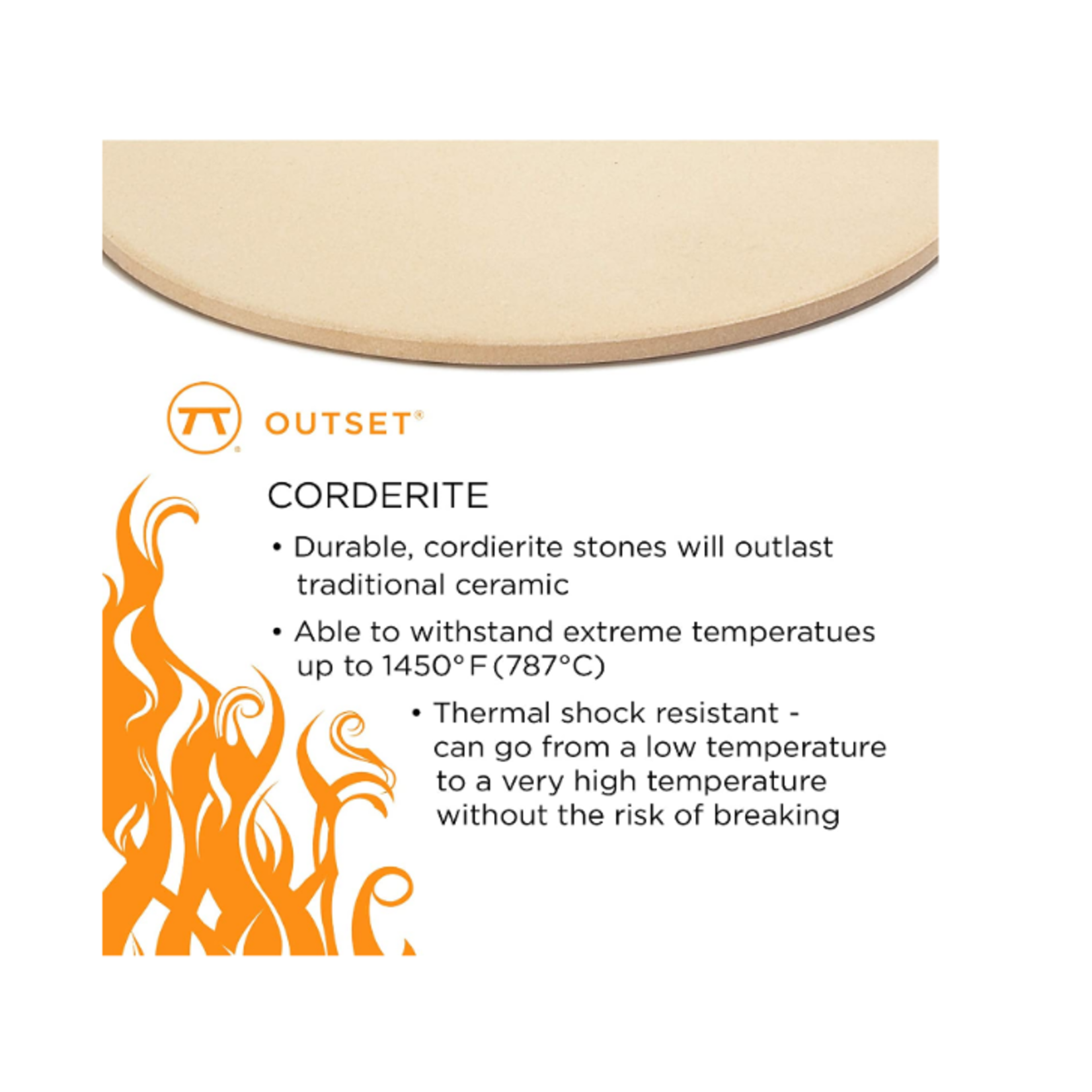 Fox Run Pizza Stone, Cordierite,16.5" | Fox Run