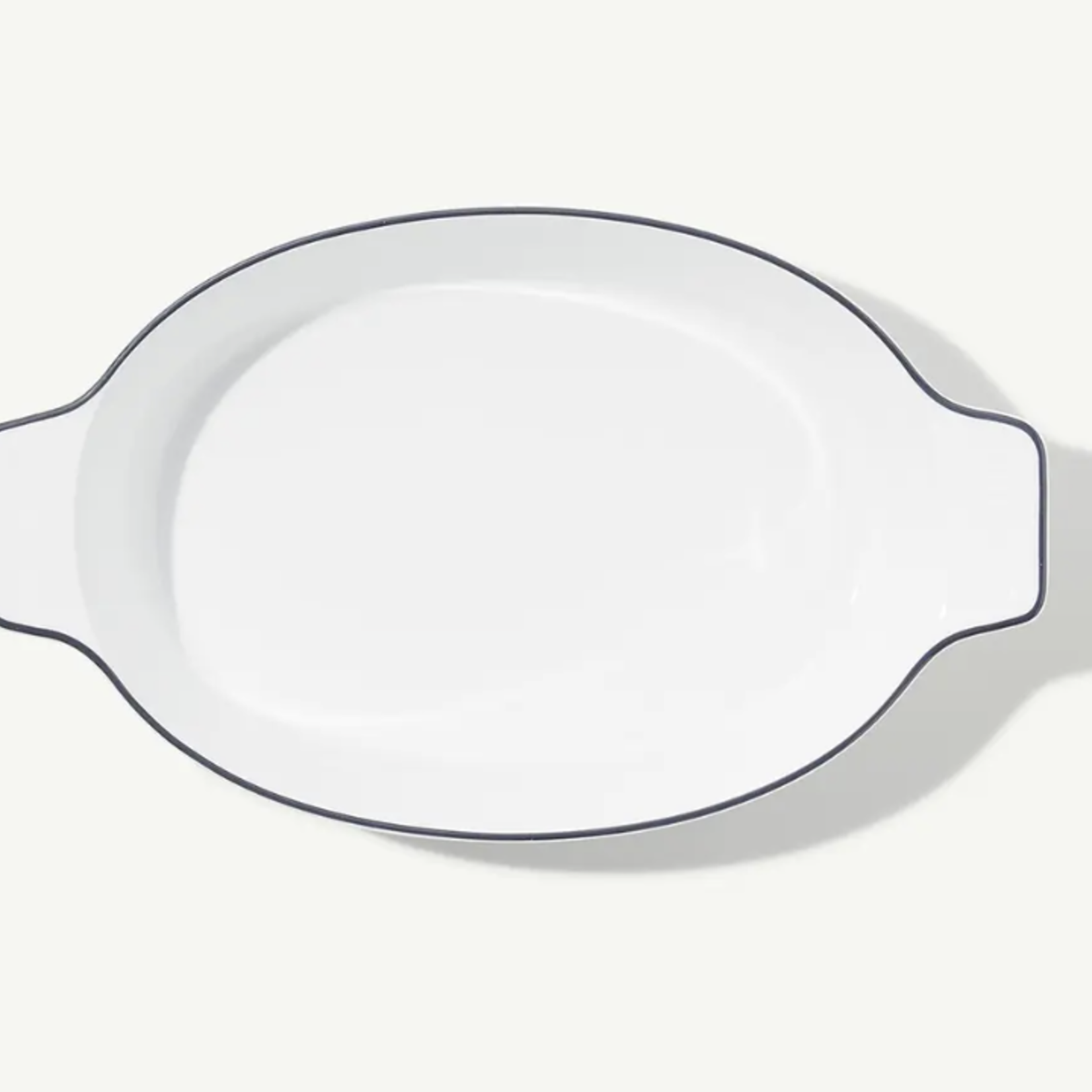 Made In 10 x 6.6" Oval Baking Dish - Navy Rim