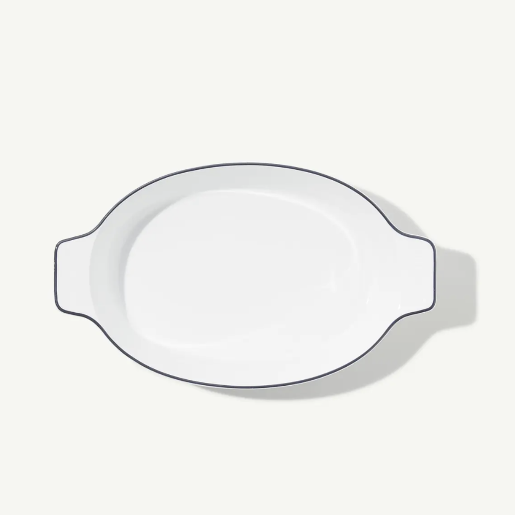Made In 10 x 6.6" Oval Baking Dish - Navy Rim